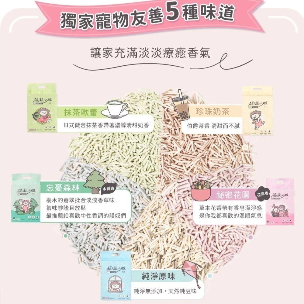 超凝小姐豆腐砂 益生菌豆腐砂 貓砂 MISS N 超凝小姐貓砂 貓萬寵物店-細節圖2