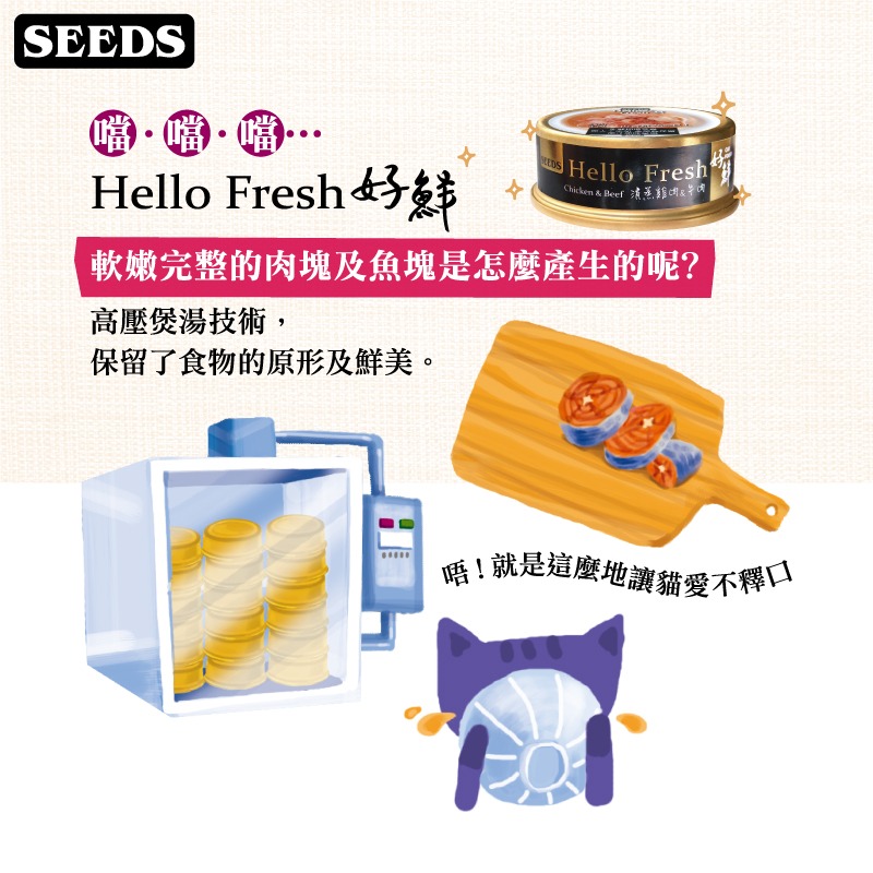 好鮮湯罐 Hello Fresh 貓罐頭 貓湯罐 副食罐 SEEDS 補水罐-細節圖3