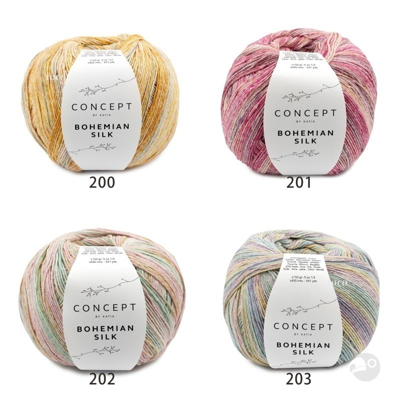 【大嘴鳥】Katia 波西段染紗 BOHEMIAN SILK 春夏紗 編織線材 歐洲進口-細節圖3