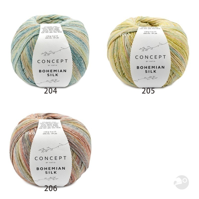 【大嘴鳥】Katia 波西段染紗 BOHEMIAN SILK 春夏紗 編織線材 歐洲進口-細節圖4