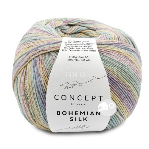 【大嘴鳥】Katia 波西段染紗 BOHEMIAN SILK 春夏紗 編織線材 歐洲進口-規格圖7