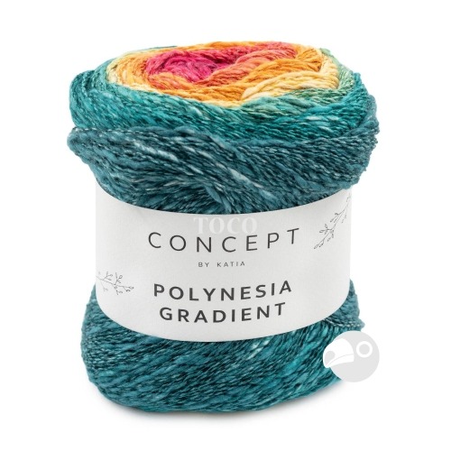 【大嘴鳥】Katia 格芮漸層紗 POLYNESIA GRADIENT 春夏紗 棉麻線 編織線材 歐洲進口-規格圖8