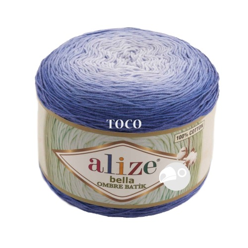 【大嘴鳥】Alize 貝拉長漸層 Bella Ombre Batik  春夏紗 棉線 編織線材 土耳其進口-規格圖4