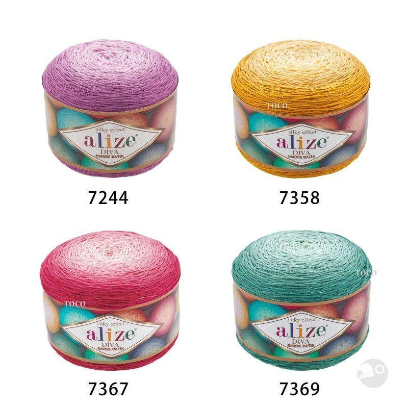【大嘴鳥】Alize 迪娃長漸層 Diva Ombre Batik 編織線材 土耳其進口-細節圖2