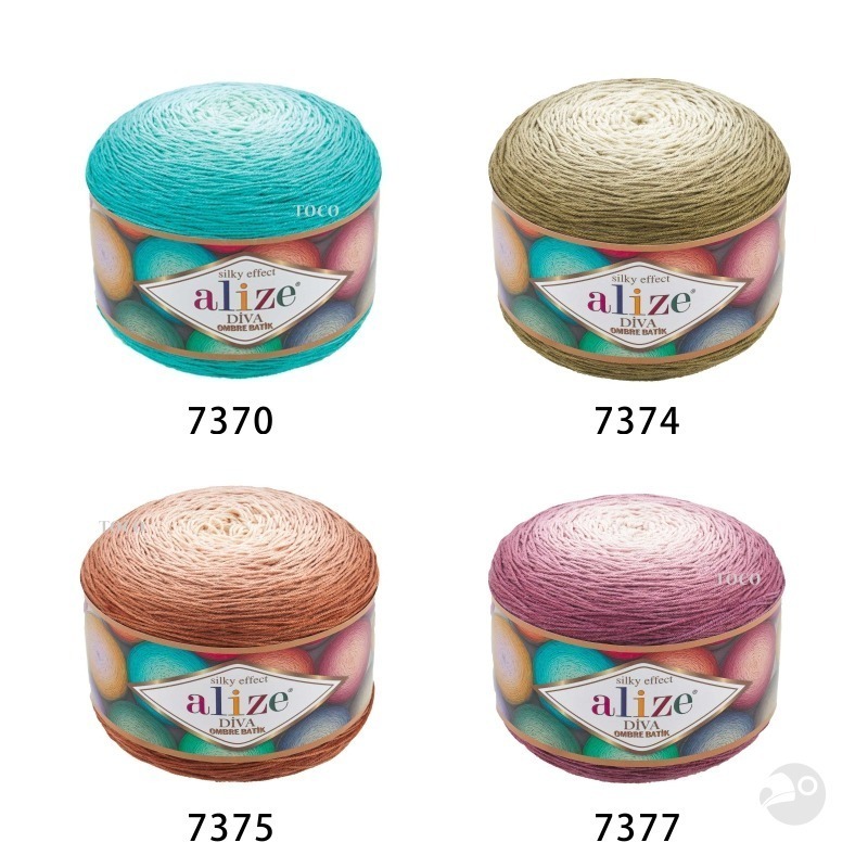 【大嘴鳥】Alize 迪娃長漸層 Diva Ombre Batik 編織線材 土耳其進口-細節圖3