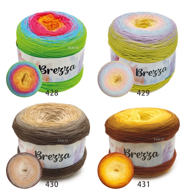 【大嘴鳥】Mondial 微風漸層紗 Brezza 春夏紗 編織線材 歐洲進口-細節圖2