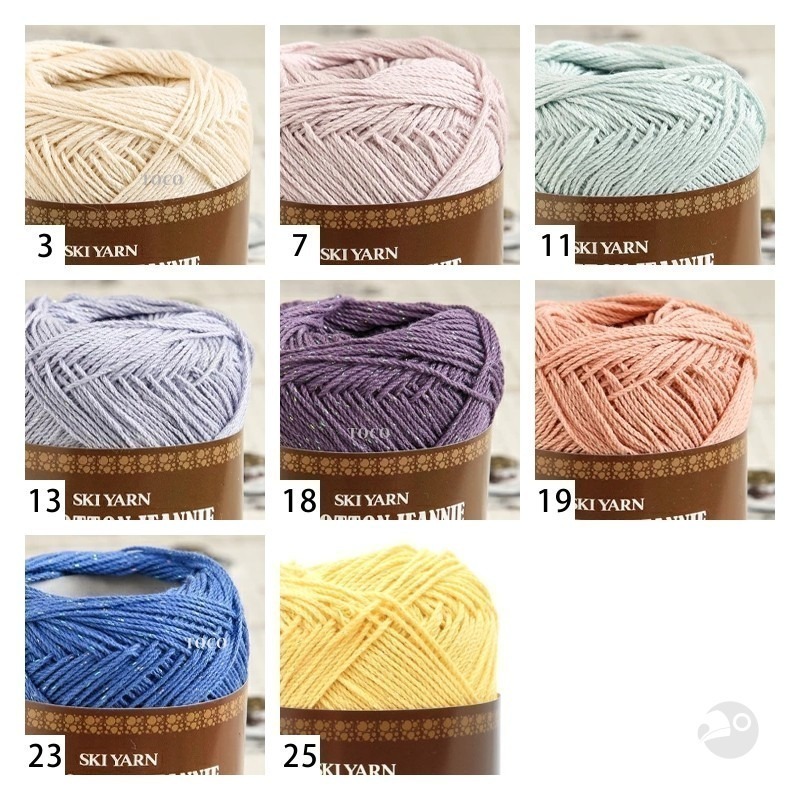 【特價出清】【大嘴鳥】SKI YARN 珍妮金蔥夏紗 Cotton Jeannie 春夏紗 編織線材 日本進口-細節圖2