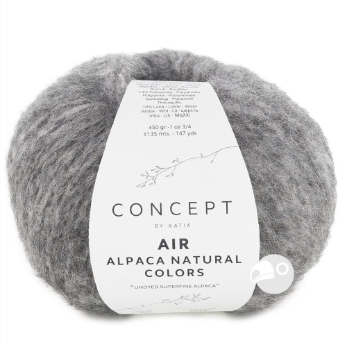 【大嘴鳥】Katia 空靈阿帕卡毛線 AIR ALPACA NATURAL COLORS 編織線材 歐洲進口-規格圖5