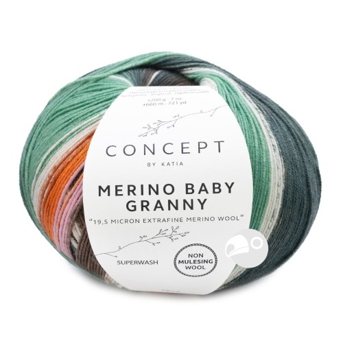 【大嘴鳥】Katia 格尼漸層毛線 MERINO BABY GRANNY 秋冬毛線 編織線材 歐洲進口-規格圖5