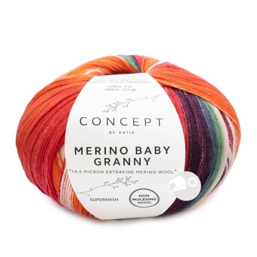 【大嘴鳥】Katia 格尼漸層毛線 MERINO BABY GRANNY 秋冬毛線 編織線材 歐洲進口-規格圖5