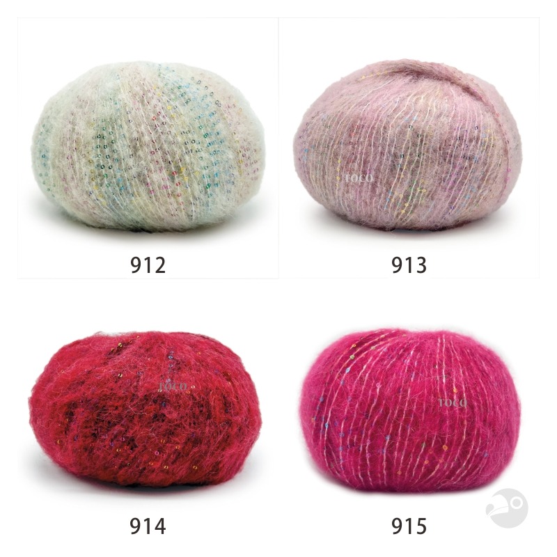 【大嘴鳥】Mondial 瑪麗蓮亮片毛線 Marilyn 秋冬毛線 編織線材 歐洲進口-細節圖2