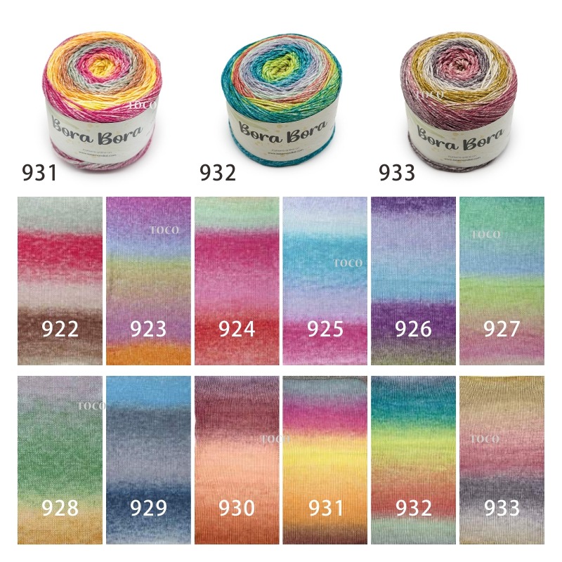 【大嘴鳥】Mondial 波拉漸層紗 Bora Bora 春夏紗 編織線材 歐洲進口-細節圖3