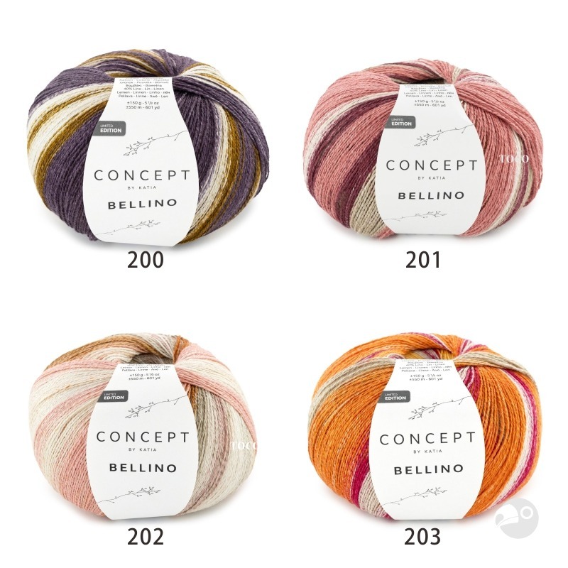【大嘴鳥】Katia 貝儂漸層棉麻 BELLINO 春夏紗 編織線材 歐洲進口-細節圖2
