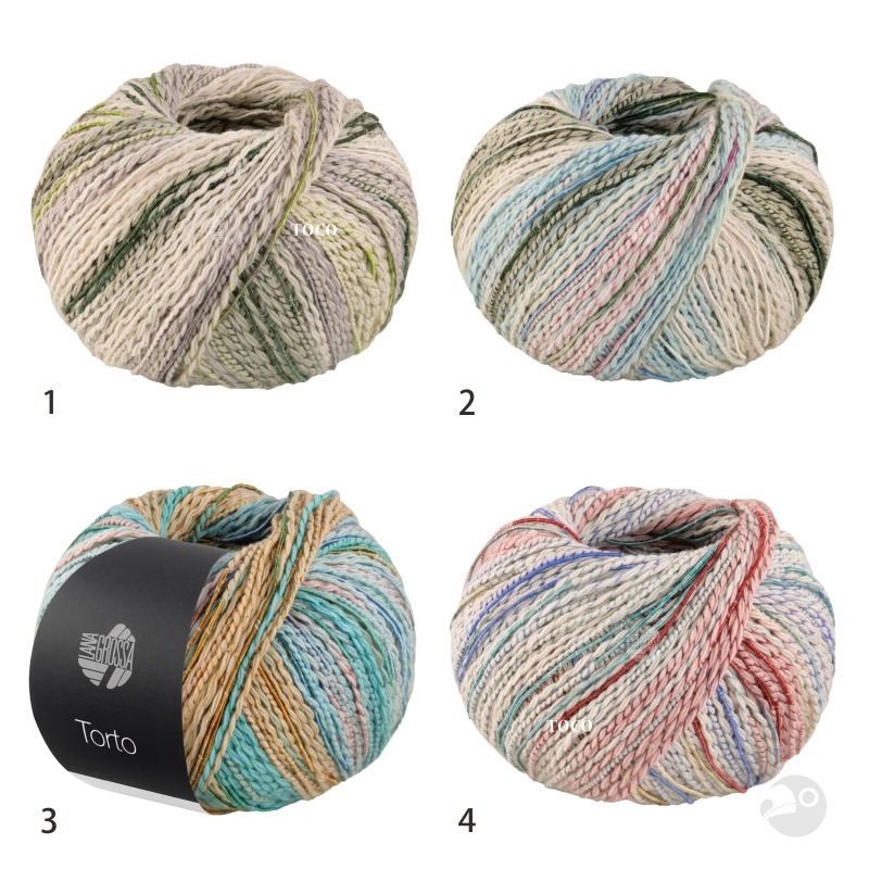 【大嘴鳥】Lana Grossa 1433 多爾多彩線 TORTO 春夏紗 編織線材 歐洲進口-細節圖2