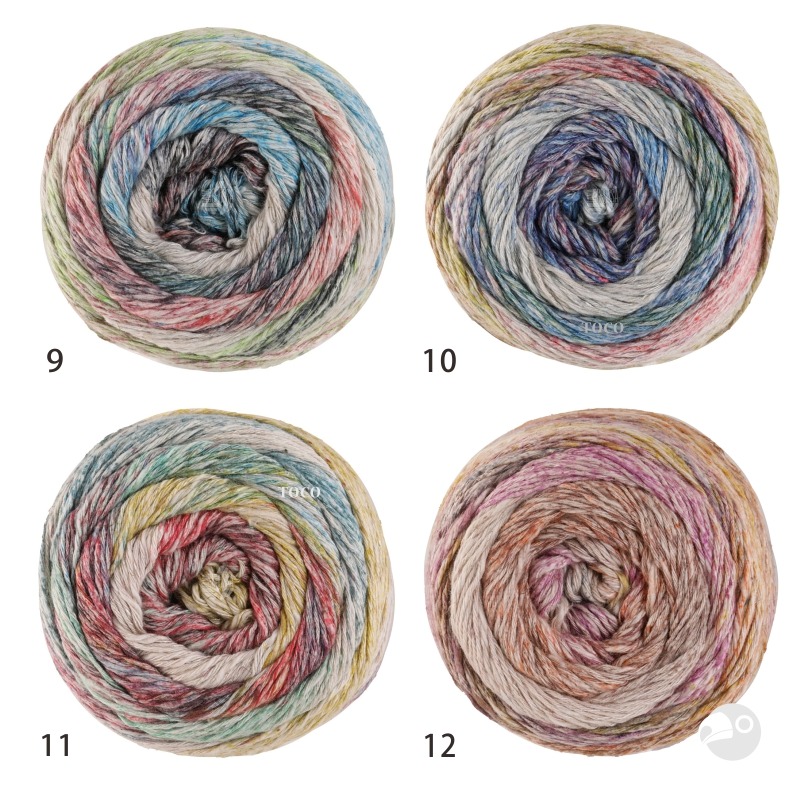 【大嘴鳥】Lana Grossa 1250 馬賽克棉麻花線 MOSAICO 春夏紗 編織線材 歐洲進口-細節圖3