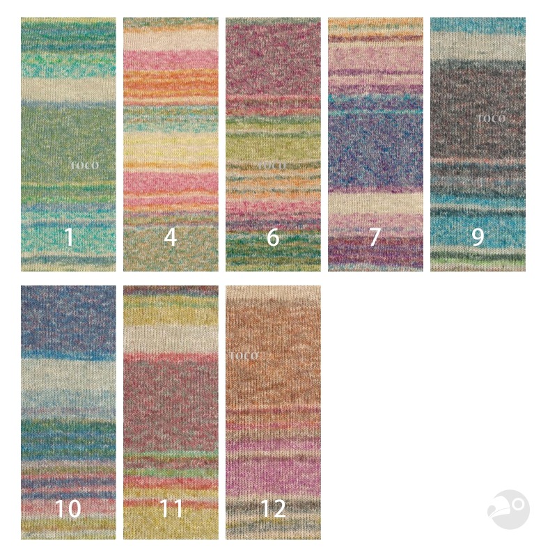 【大嘴鳥】Lana Grossa 1250 馬賽克棉麻花線 MOSAICO 春夏紗 編織線材 歐洲進口-細節圖4