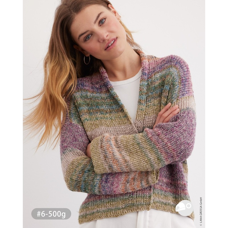 【大嘴鳥】Lana Grossa 1250 馬賽克棉麻花線 MOSAICO 春夏紗 編織線材 歐洲進口-細節圖6