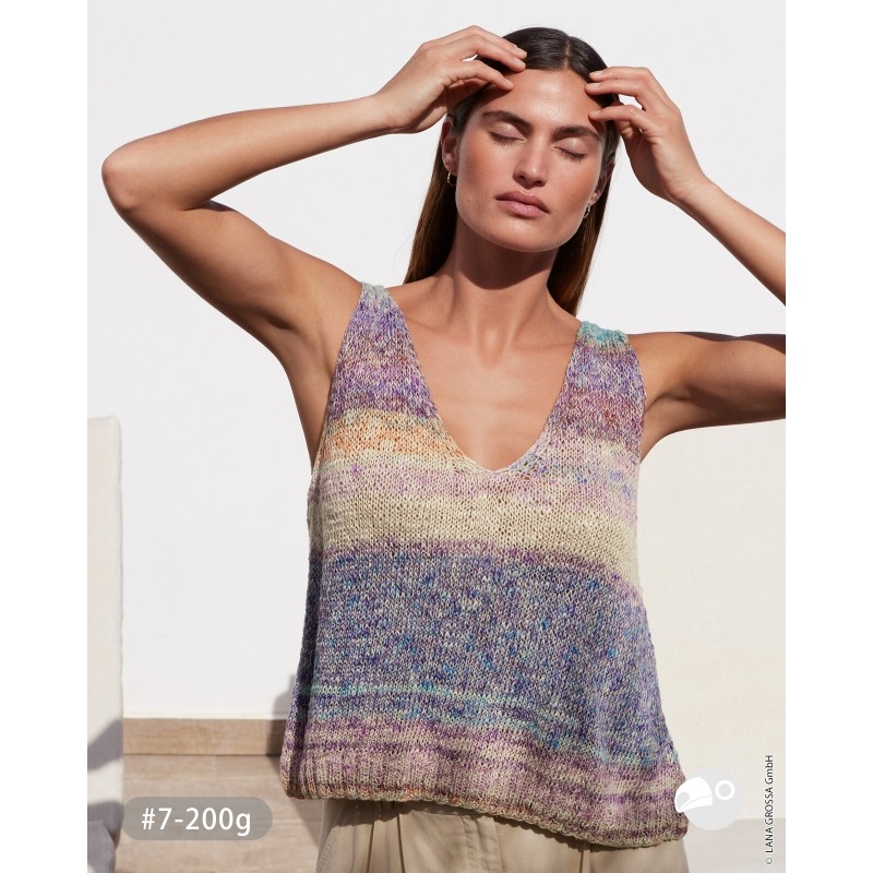 【大嘴鳥】Lana Grossa 1250 馬賽克棉麻花線 MOSAICO 春夏紗 編織線材 歐洲進口-細節圖7