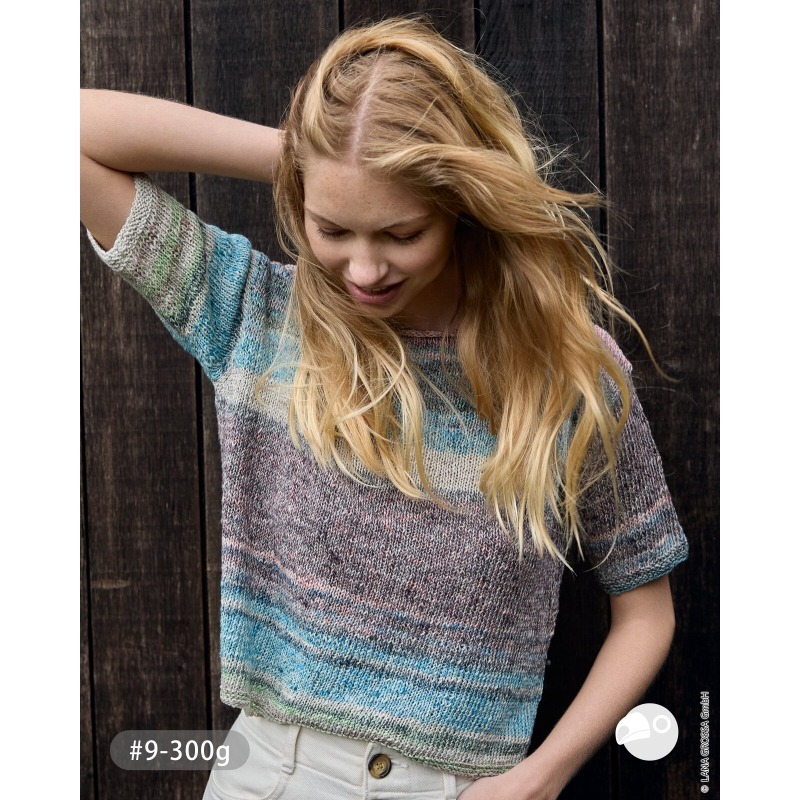 【大嘴鳥】Lana Grossa 1250 馬賽克棉麻花線 MOSAICO 春夏紗 編織線材 歐洲進口-細節圖8