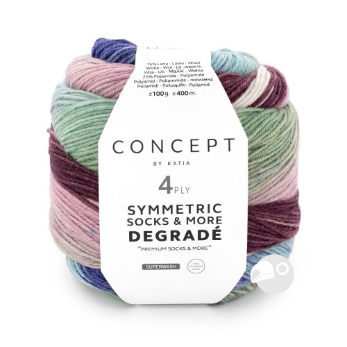 【大嘴鳥】Katia DG漸層毛線 Degradé Symmetric Socks & More sock yarn-規格圖5