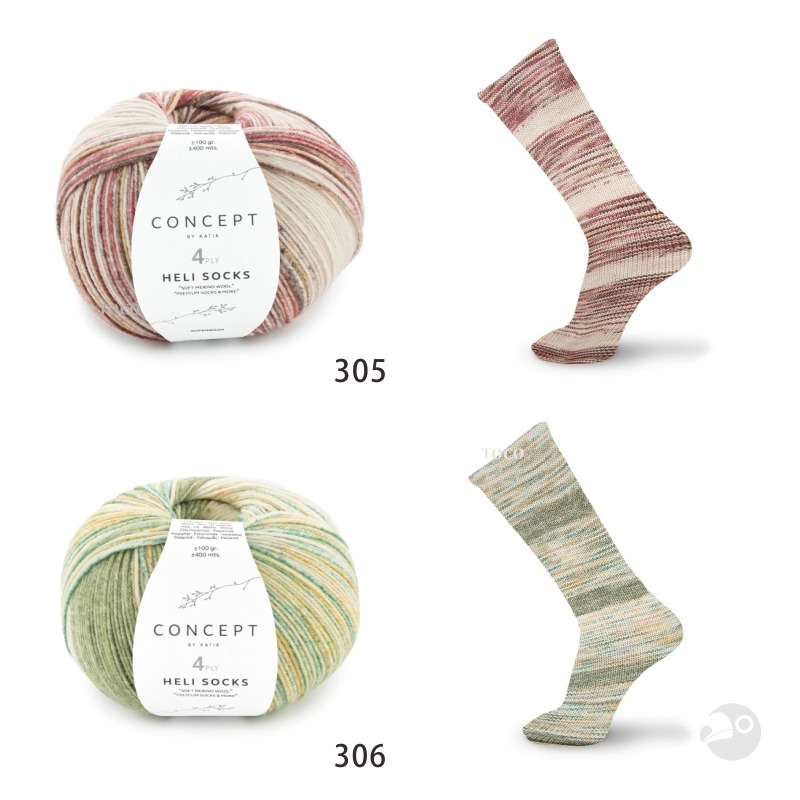 【大嘴鳥】Katia 海亦段染毛線 HELI SOCKS 編織線材 秋冬毛線 歐洲進口-細節圖4