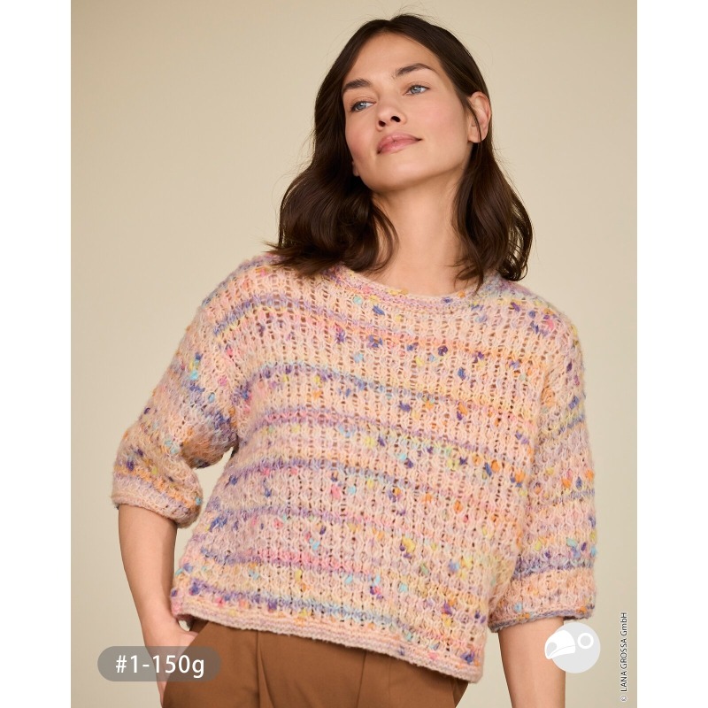 【大嘴鳥】Lana Grossa 1337 棉花糖花線 CASSATA 編織線材 秋冬毛線 歐洲進口-細節圖5