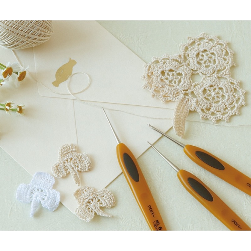 【大嘴鳥】Clover 附柄蕾絲鉤針 ペン-E 0號~14號 編織工具 日本進口-細節圖2