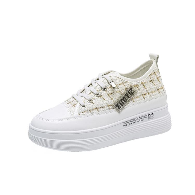 厚底鞋 板鞋女2023春夏新款高顏值正韓透氣小白鞋增高學生百搭女鞋子-細節圖5