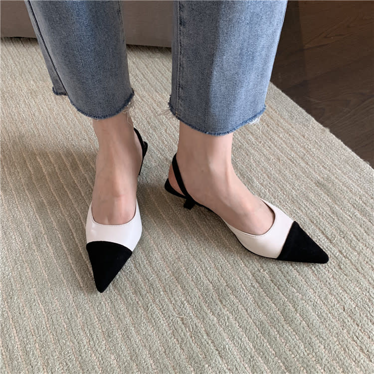 高跟鞋 法式尖頭包頭涼鞋仙女鞋子2023年新款夏季鞋小香風晚晚風-細節圖4