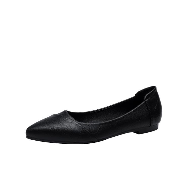 平底鞋 工作鞋女黑色2023新款春秋百搭職業專業鞋軟底舒適四季單鞋女-細節圖5