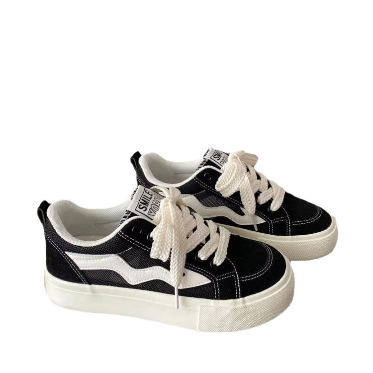 休閒鞋 ins潮正韓帆布鞋女2023春夏季新款學生跑步鞋板鞋網紅街拍鞋-細節圖5