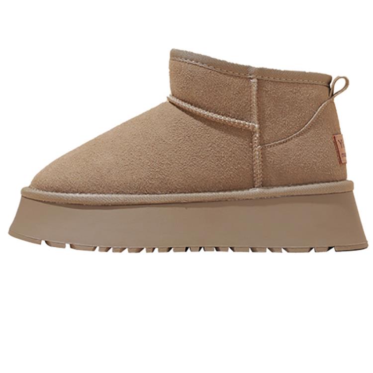 網紅經典簡約潮流雪地靴女2023秋冬新款高級感輕便厚底百搭棉鞋潮-細節圖5