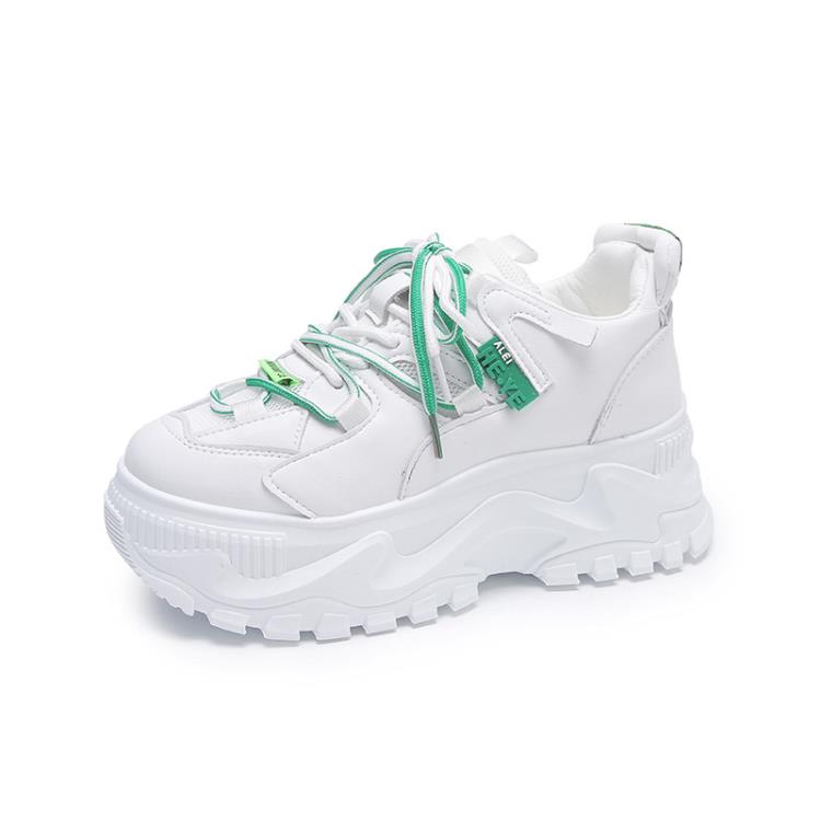 厚底鞋 老爹鞋女2023年春夏新款正韓時尚增高透氣休閒運動鞋子女-細節圖5