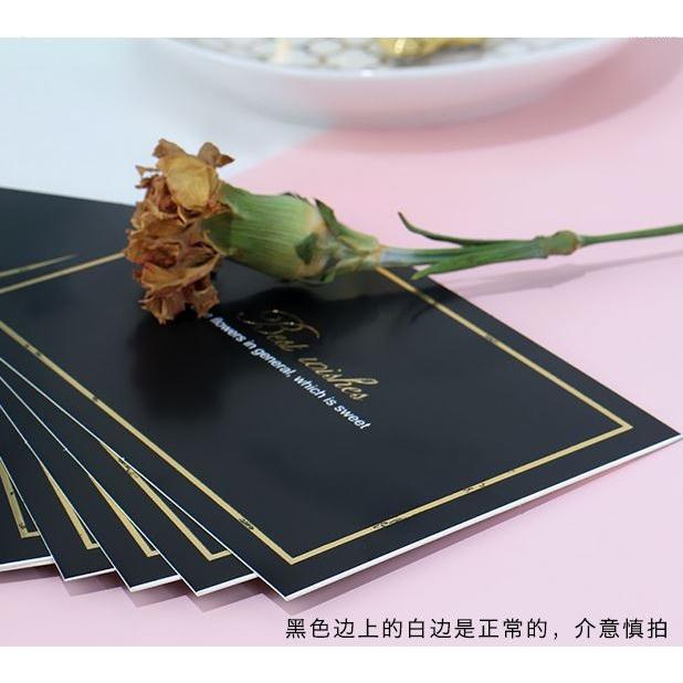 甜妞節慶♥台灣現貨♥【黑白燙金小卡片】花束卡片 萬用卡片 生日小卡 加厚小卡片 鮮花包裝花束 祝福小卡-細節圖5