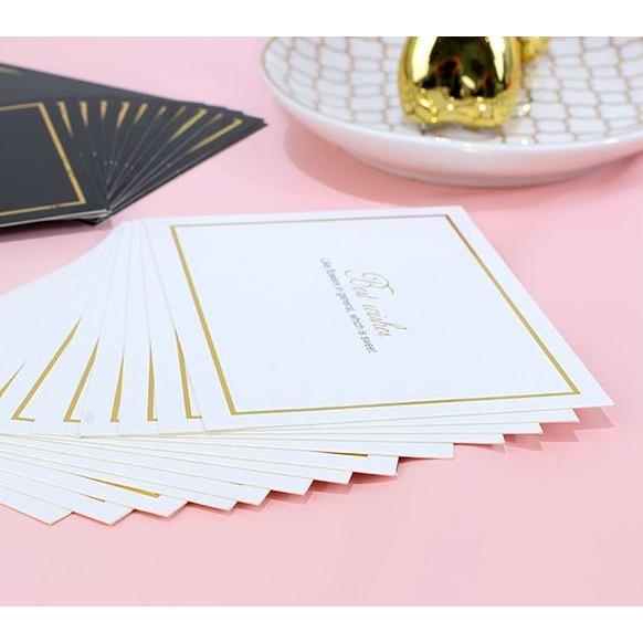 甜妞節慶♥台灣現貨♥【黑白燙金小卡片】花束卡片 萬用卡片 生日小卡 加厚小卡片 鮮花包裝花束 祝福小卡-細節圖6