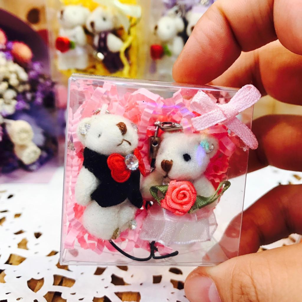 甜妞節慶♥台灣現貨♥【3.5公分水鑽婚紗小熊】婚禮小熊 婚紗熊 婚禮小物 二次進場 桌上禮 探房禮 情人節 禮贈品-細節圖5