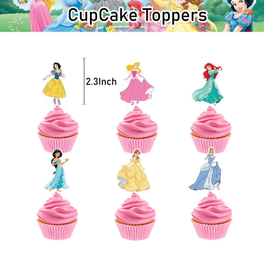 甜妞節慶♥台灣現貨♥【迪士尼公主生日彩旗套組】公主生日派對 生日帽 公主派對眼鏡 公主生日彩旗 生日派對-細節圖4