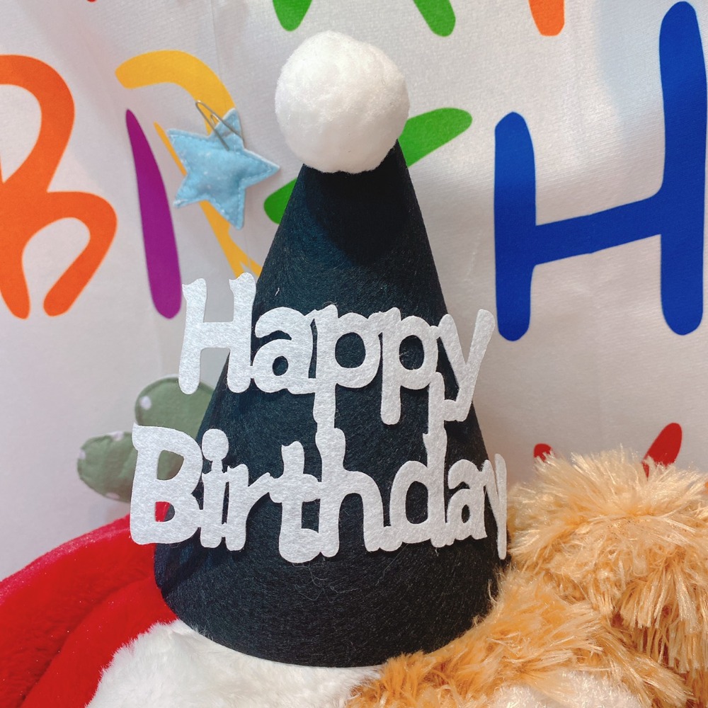 甜妞節慶♥台灣現貨♥【韓版IG風生日帽】不織布生日帽 毛球帽 派對帽 蝴蝶結生日帽 生日派對 寶寶周歲 生日道具-細節圖3