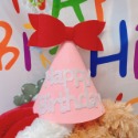 甜妞節慶♥台灣現貨♥【韓版IG風生日帽】不織布生日帽 毛球帽 派對帽 蝴蝶結生日帽 生日派對 寶寶周歲 生日道具-規格圖4