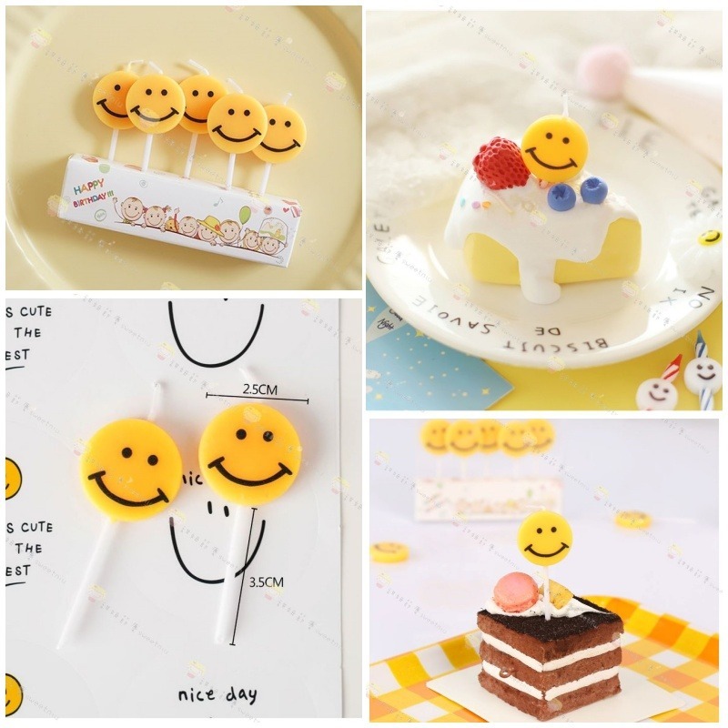甜妞節慶♥台灣現貨♥【小雛菊蠟燭】小白花蠟燭 笑臉蠟燭 小花蠟燭 生日蠟燭 寶寶周歲蠟燭 微笑蠟燭 蛋糕裝飾 韓版蠟燭-細節圖2