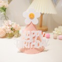 甜妞節慶♥台灣現貨♥【DIY小雛菊生日帽】燙金生日帽 太陽花生日帽 美人魚派對帽 寶寶周歲 狗狗慶生 生日道具 慶生帽-規格圖4
