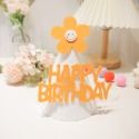 甜妞節慶♥台灣現貨♥【DIY小雛菊生日帽】燙金生日帽 太陽花生日帽 美人魚派對帽 寶寶周歲 狗狗慶生 生日道具 慶生帽-規格圖4