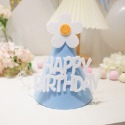 甜妞節慶♥台灣現貨♥【DIY小雛菊生日帽】燙金生日帽 太陽花生日帽 美人魚派對帽 寶寶周歲 狗狗慶生 生日道具 慶生帽-規格圖4