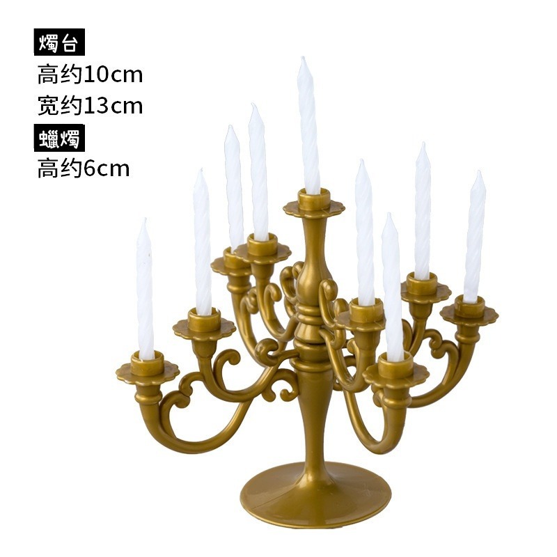 甜妞節慶♥台灣現貨♥【復古燭台蠟燭】古銅燭台蠟燭 金色銀色蠟燭 生日蠟燭 寶寶周歲蠟燭 生日派對 蛋糕佈置 造型蠟燭-規格圖7