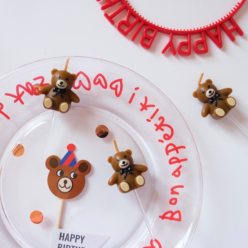 甜妞節慶♥台灣現貨♥【韓版派對小熊蠟燭】網紅小熊蠟燭 星星生日蠟燭 ins造型蠟燭 寶寶周歲蠟燭 生日派對 蛋糕裝飾-細節圖6