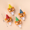甜妞節慶♥台灣現貨♥【韓版派對小熊蠟燭】網紅小熊蠟燭 星星生日蠟燭 ins造型蠟燭 寶寶周歲蠟燭 生日派對 蛋糕裝飾-規格圖6