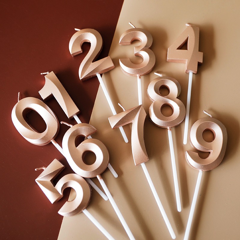 甜妞節慶♥台灣現貨♥【金屬數字蠟燭0～9】金色數字蠟燭 香檳金數字蠟燭 生日蠟燭 寶寶周歲蠟燭 造型蠟燭 生日蛋糕裝飾-規格圖4