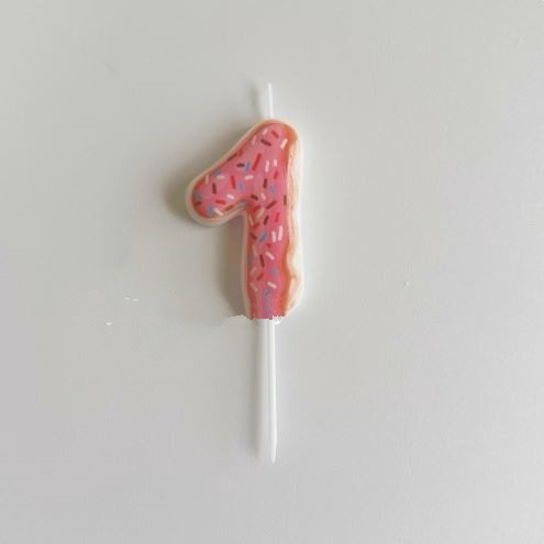 甜妞節慶♥台灣現貨♥【甜甜圈數字蠟燭0～9】糖霜數字蠟燭 生日蠟燭 寶寶周歲 造型蠟燭 生日派對蛋糕裝飾-規格圖7