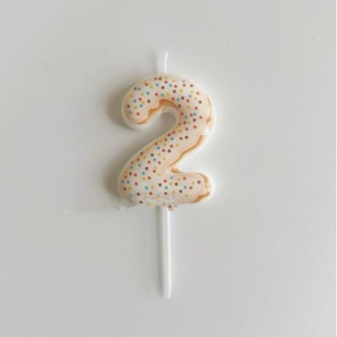 甜妞節慶♥台灣現貨♥【甜甜圈數字蠟燭0～9】糖霜數字蠟燭 生日蠟燭 寶寶周歲 造型蠟燭 生日派對蛋糕裝飾-規格圖7