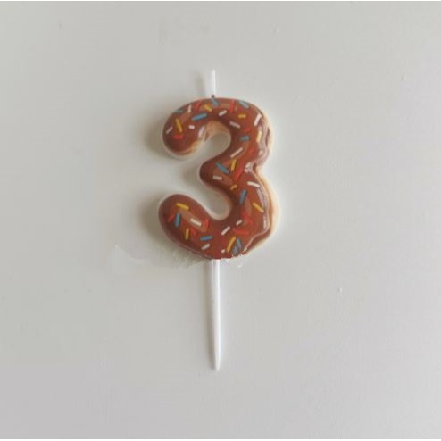 甜妞節慶♥台灣現貨♥【甜甜圈數字蠟燭0～9】糖霜數字蠟燭 生日蠟燭 寶寶周歲 造型蠟燭 生日派對蛋糕裝飾-規格圖7